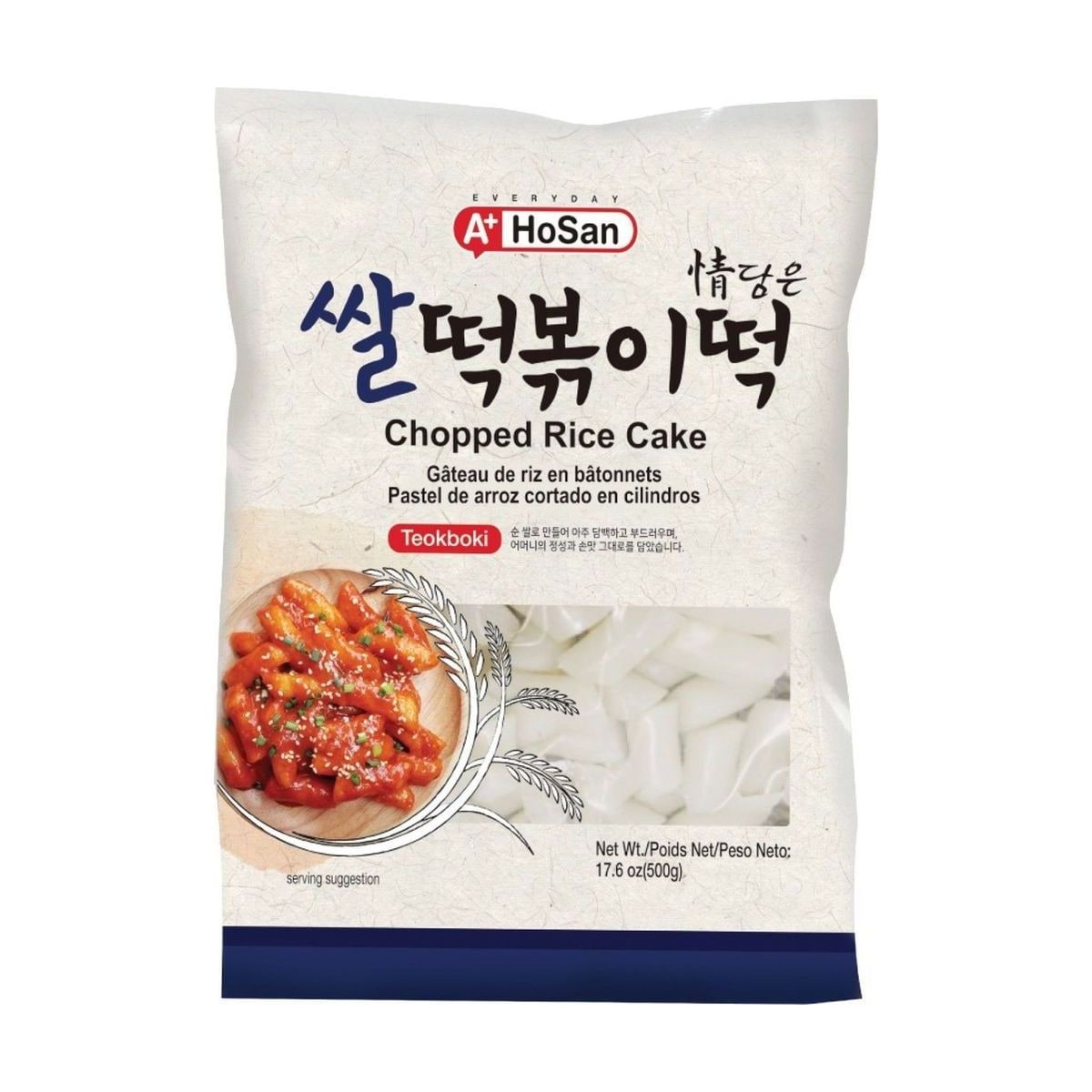 A+ HOSAN Rice Cake Sticks (Tteokbokki) 500g