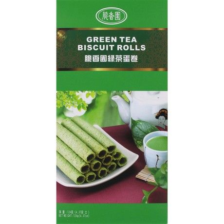 CRISPY FRAGRANCE GARDEN Green Tea Biscuit Roll 124g
